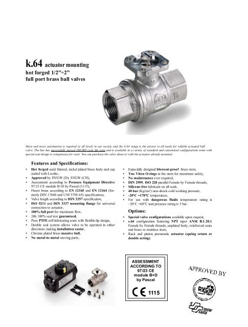 k.64 actuator mounting - fh-teknik a/s