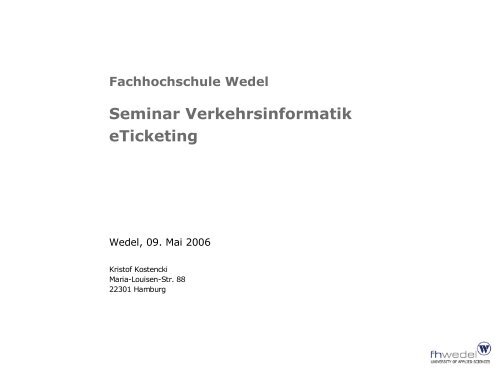 Vortrag - FH Wedel