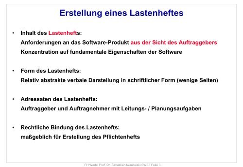 Lastenheft - FH Wedel