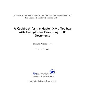 A Cookbook for the Haskell XML Toolbox with Examples ... - FH Wedel