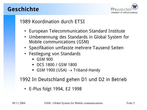 Vortrag - FH Wedel