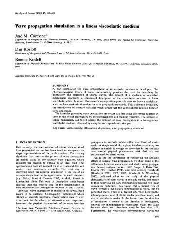 Wave propagation simulation in a linear viscoelastic ... - ResearchGate