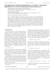 Investigating pure vibrational dephasing of I in solution ...