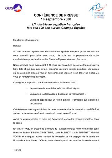 Dossier de presse 100 ans GIFAS - fhcom