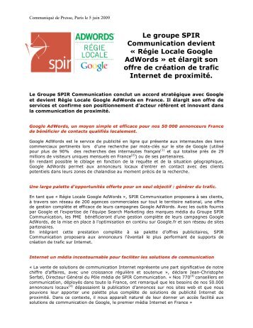 Le groupe SPIR Communication devient « Régie Locale ... - fhcom