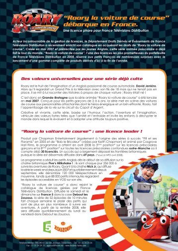 “Roary la voiture de course” débarque en France. - fhcom