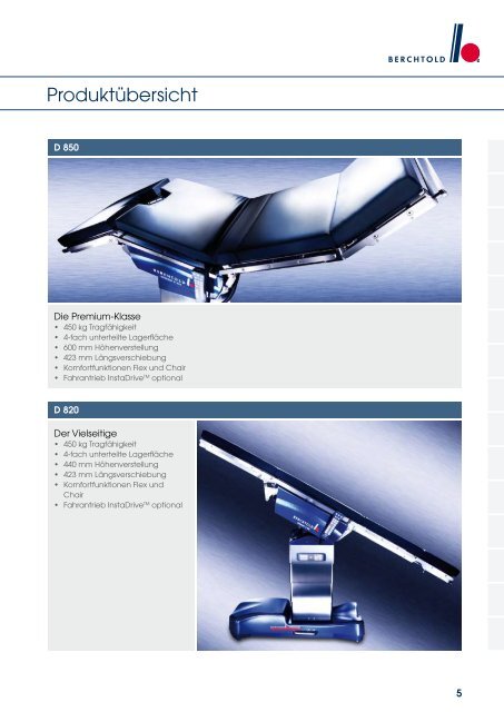 Komponenten und Zubehör - BERCHTOLD GmbH & Co. KG