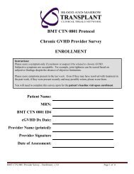 Chronic GVHD Provider Survey