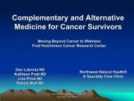 Complementary And Alternative Medicine For Cancer Survivors