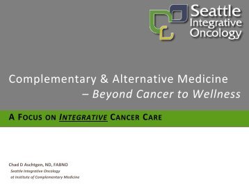 Complementary & Alternative Medicine - Fred Hutchinson Cancer ...