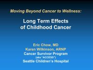 Long Term Effects of Childhood Cancer