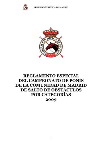 Reglamento - Federación Hípica de Madrid