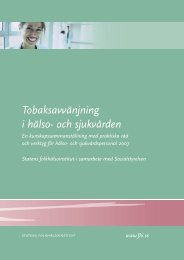 Tobaksavvänjning i hälso- och sjukvården - Statens folkhälsoinstitut