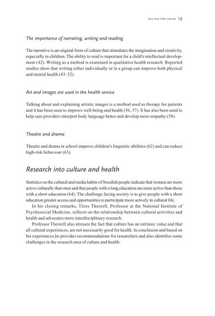 Kultur för hälsa - Statens folkhälsoinstitut