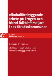 Alkoholförebyggande arbete på krogen och bland folkölsförsäljare i ...
