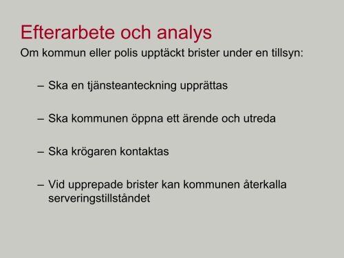 Effektiva tillsynsmetoder för kommun och polis