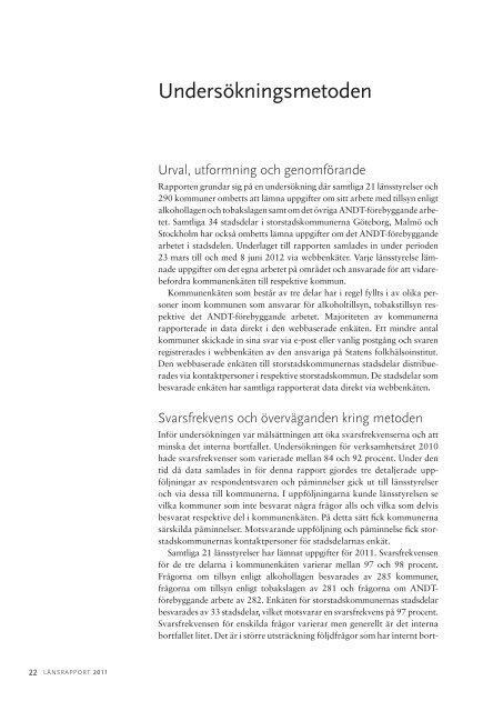 Länsrapport 2011 - Statens folkhälsoinstitut