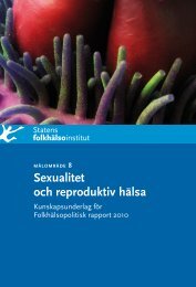 Sexualitet och reproduktiv hälsa - Statens folkhälsoinstitut