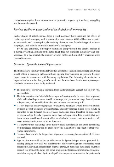 Alkoholmonopol och folkhälsa - Statens folkhälsoinstitut