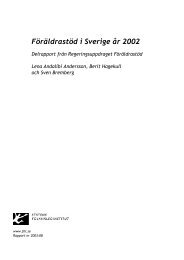 Föräldrastöd i Sverige år 2002, 524 kB - Statens folkhälsoinstitut