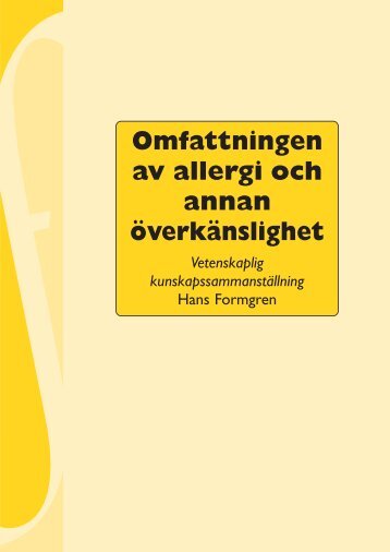 Omfattningen av allergi och annan överkänslighet, 234 kB