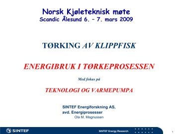 Tørking av klippfisk - FHL