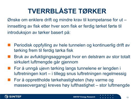 Tørking av klippfisk - FHL