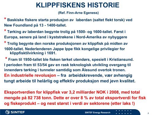 Tørking av klippfisk - FHL