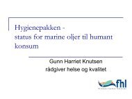 status for marine oljer til humant konsum - FHL