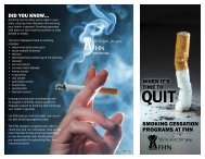 SMOKING CESSATION PROGRAMS AT FHN