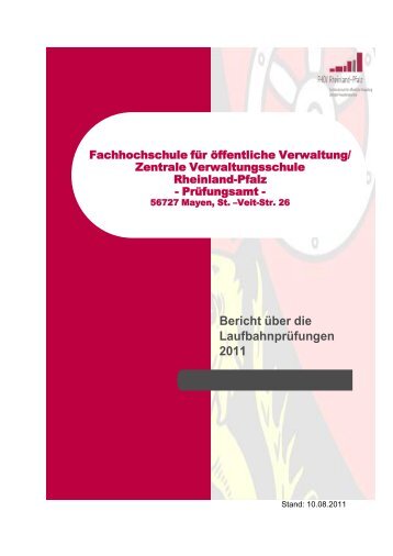 2011 - Fachhochschule für öffentliche Verwaltung