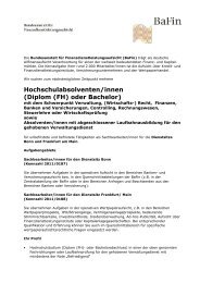 Hochschulabsolventen/innen (Diplom (FH) oder Bachelor)