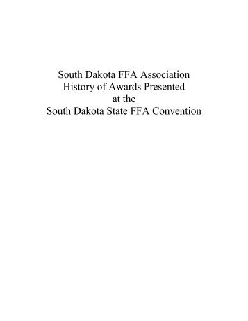 South Dakota FFA Association - South Dakota Team Ag-Ed - South ...