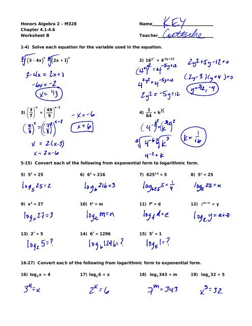 algebra 2 unit 8 lesson 1 homework answers