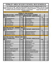 Bus Schedule - Fernley High School