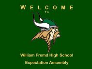 Expectations Assembly PowerPoint - William Fremd High School