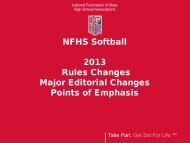 this PDF file for the 2013 NFHS Softball Rules Changes