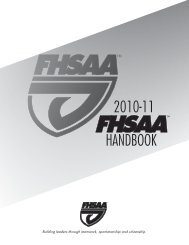 HANDBOOK 2010-11 - Florida High School Athletic Association