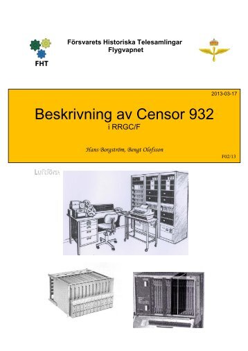 Beskrivning av Censor 932 i RRGC/F - Försvarets Historiska ...