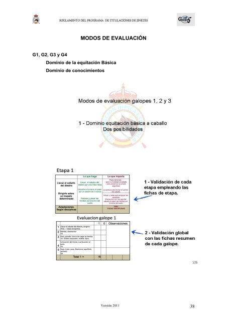 reglamento del programa de titulaciones de jinetes y amazonas