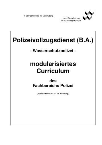 Polizeivollzugsdienst (BA) - FHVD - Fachhochschule für Verwaltung ...