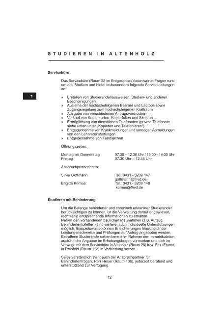 1 - Studieren in Altenholz.FH11 - FHVD - Fachhochschule für ...