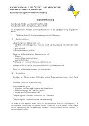 Tätigkeitenkatalog Bauleitplanung, Bauaufsicht - (17.07 ... - FHVR AIV