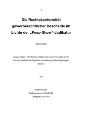 „Peep-Show“-Judikatur - FHVR AIV