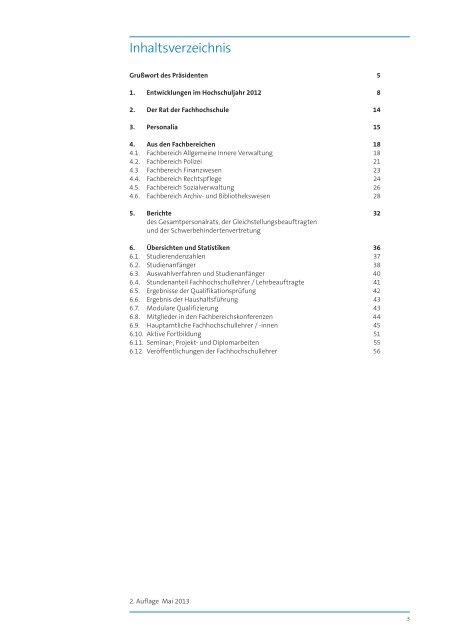 Jahresbericht 2012 FHVR - Fachhochschule für öffentliche ...