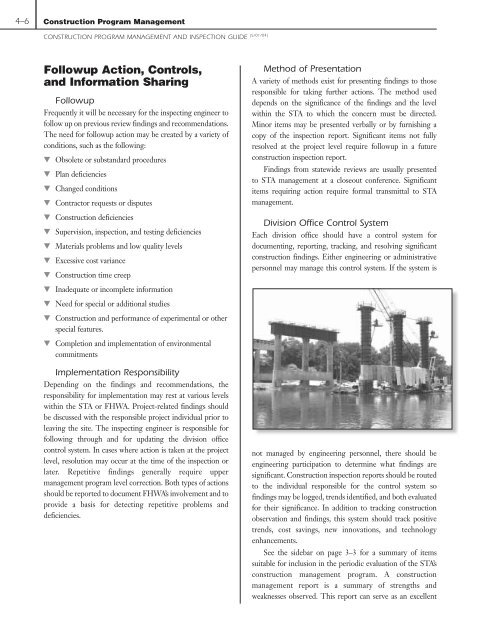 Construction Program Management and Inspection Guide