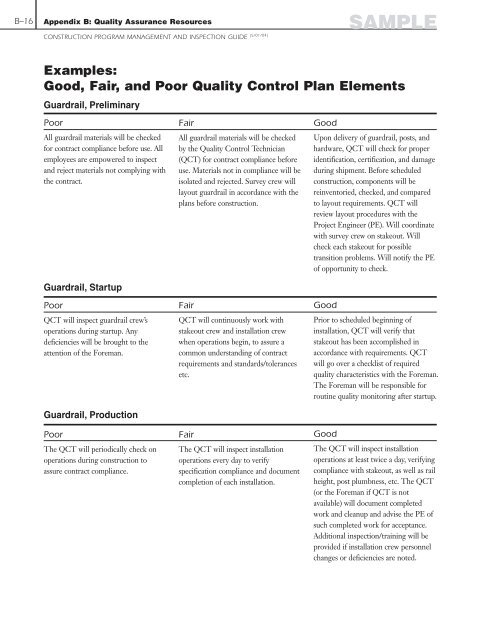 Construction Program Management and Inspection Guide