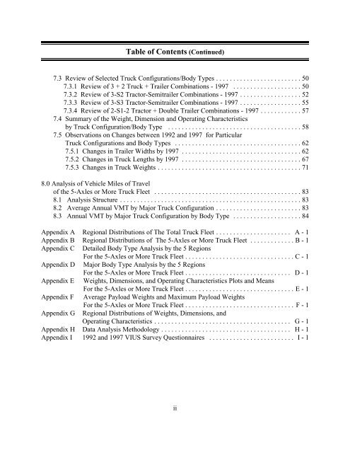 Analysis of the Vehicle Inventory and Use Survey for Trucks ... - About