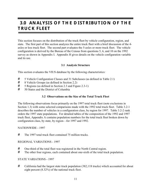 Analysis of the Vehicle Inventory and Use Survey for Trucks ... - About