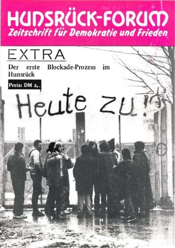 Der erste Blockade-Prozess Im Hunsrück - Friedens Initiative ...